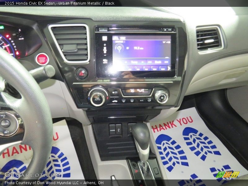 Urban Titanium Metallic / Black 2015 Honda Civic EX Sedan