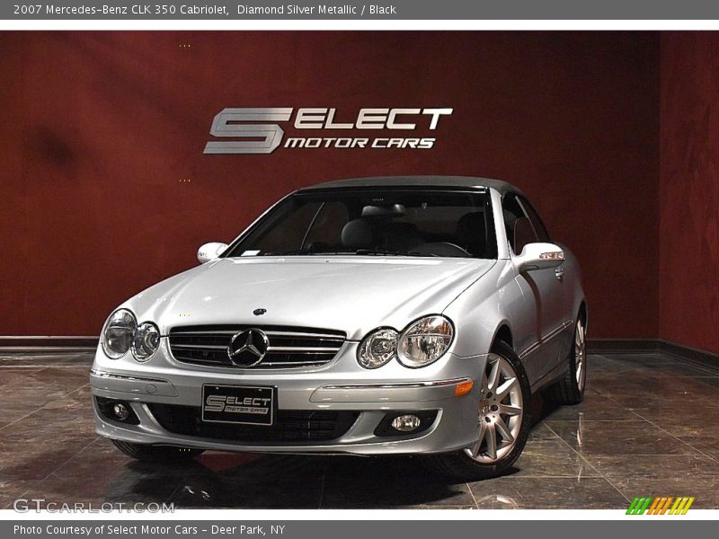 Diamond Silver Metallic / Black 2007 Mercedes-Benz CLK 350 Cabriolet
