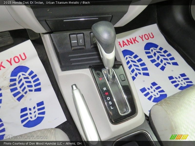 Urban Titanium Metallic / Black 2015 Honda Civic EX Sedan