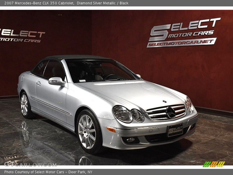 Diamond Silver Metallic / Black 2007 Mercedes-Benz CLK 350 Cabriolet