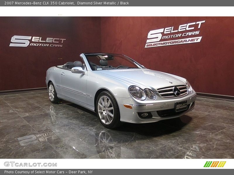 Diamond Silver Metallic / Black 2007 Mercedes-Benz CLK 350 Cabriolet