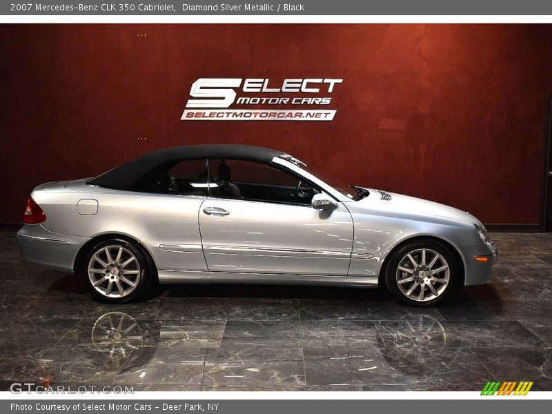 Diamond Silver Metallic / Black 2007 Mercedes-Benz CLK 350 Cabriolet