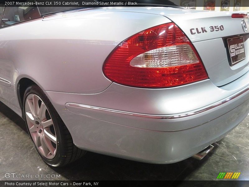 Diamond Silver Metallic / Black 2007 Mercedes-Benz CLK 350 Cabriolet