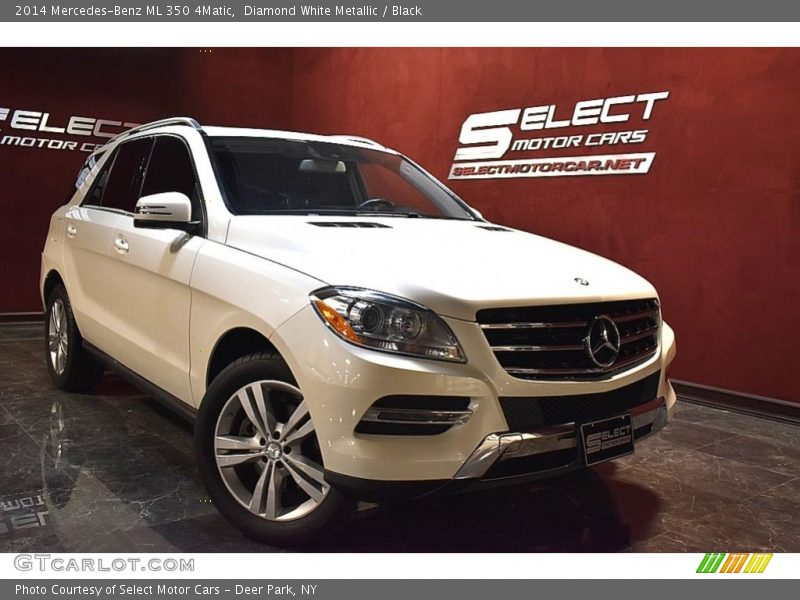 Diamond White Metallic / Black 2014 Mercedes-Benz ML 350 4Matic