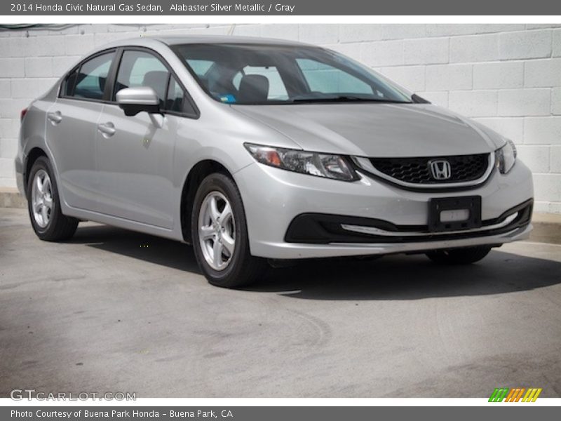 Alabaster Silver Metallic / Gray 2014 Honda Civic Natural Gas Sedan