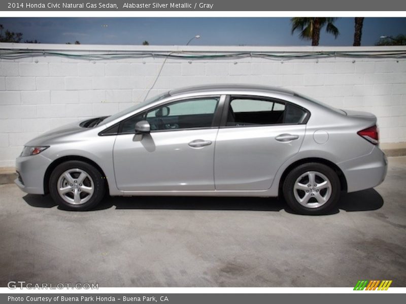 Alabaster Silver Metallic / Gray 2014 Honda Civic Natural Gas Sedan