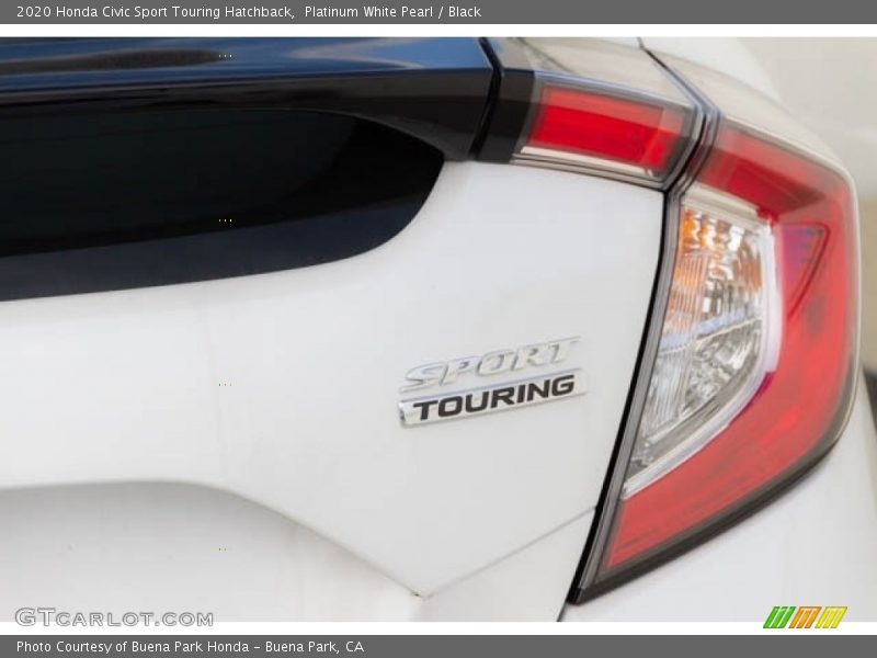 Platinum White Pearl / Black 2020 Honda Civic Sport Touring Hatchback