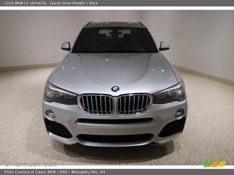 Glacier Silver Metallic / Black 2016 BMW X3 xDrive28i