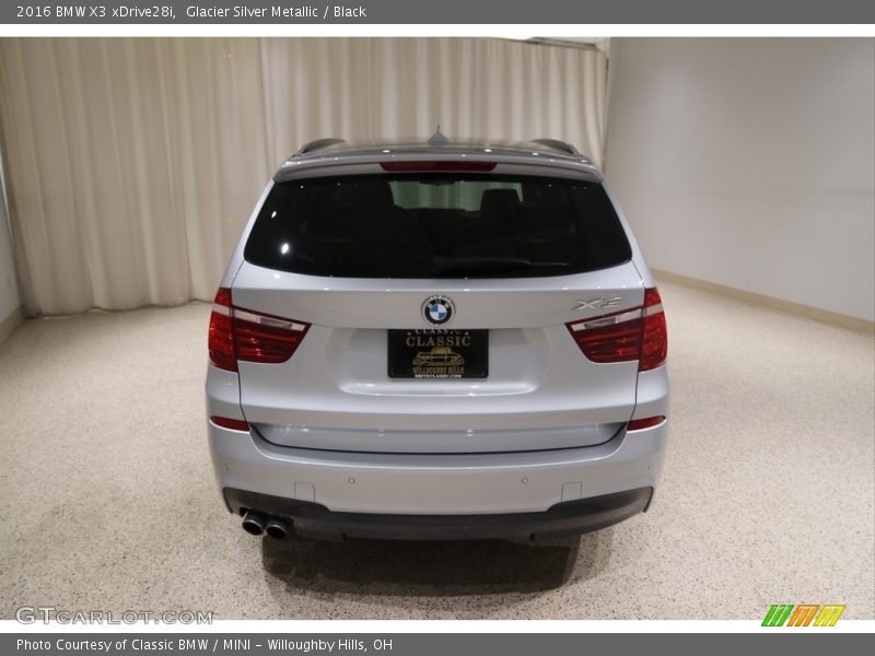 Glacier Silver Metallic / Black 2016 BMW X3 xDrive28i