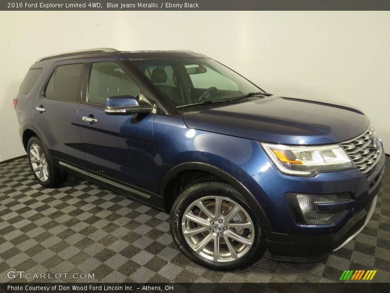 Blue Jeans Metallic / Ebony Black 2016 Ford Explorer Limited 4WD
