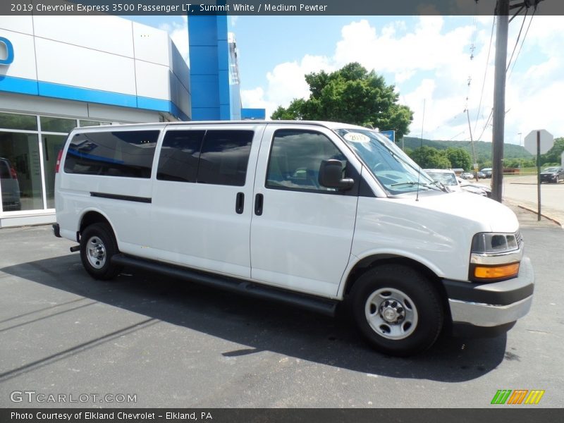 Summit White / Medium Pewter 2019 Chevrolet Express 3500 Passenger LT