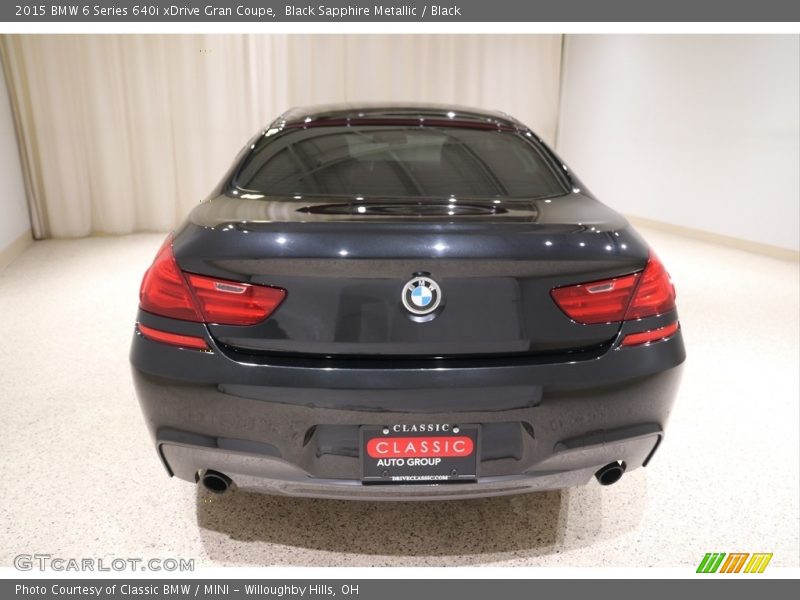 Black Sapphire Metallic / Black 2015 BMW 6 Series 640i xDrive Gran Coupe