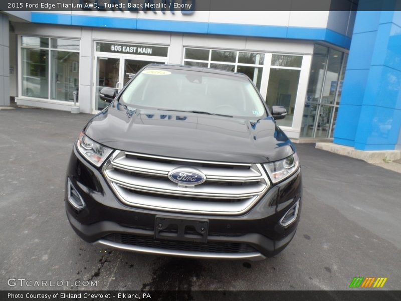 Tuxedo Black Metallic / Ebony 2015 Ford Edge Titanium AWD