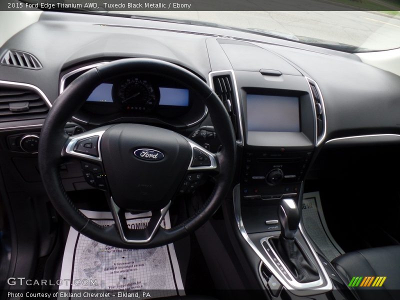 Tuxedo Black Metallic / Ebony 2015 Ford Edge Titanium AWD