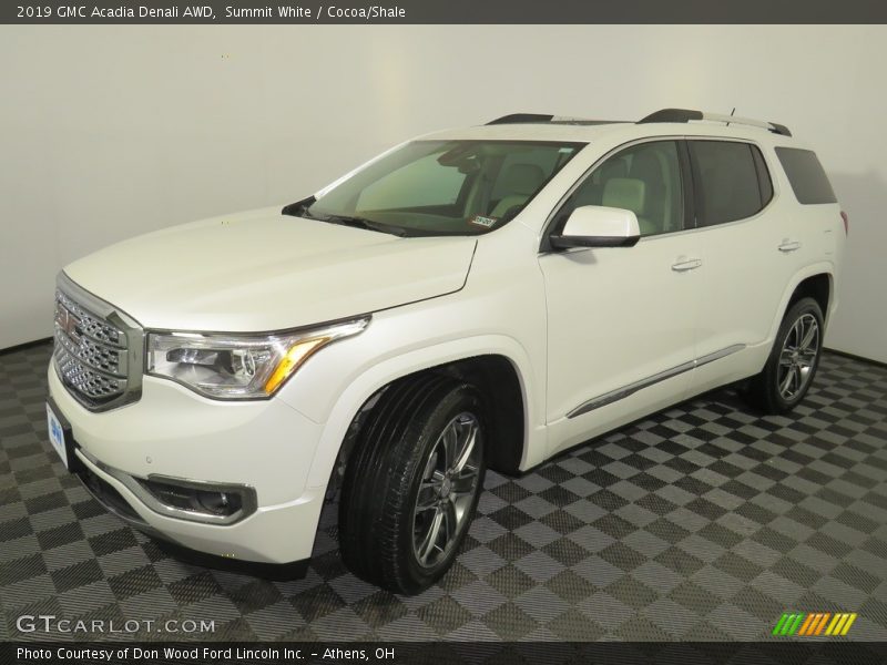 Summit White / Cocoa/Shale 2019 GMC Acadia Denali AWD
