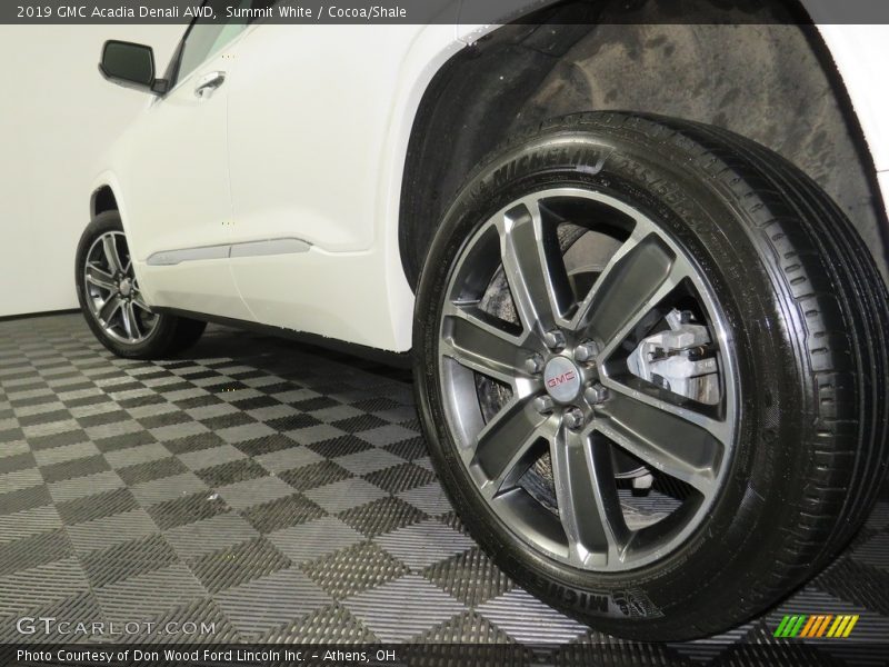 Summit White / Cocoa/Shale 2019 GMC Acadia Denali AWD