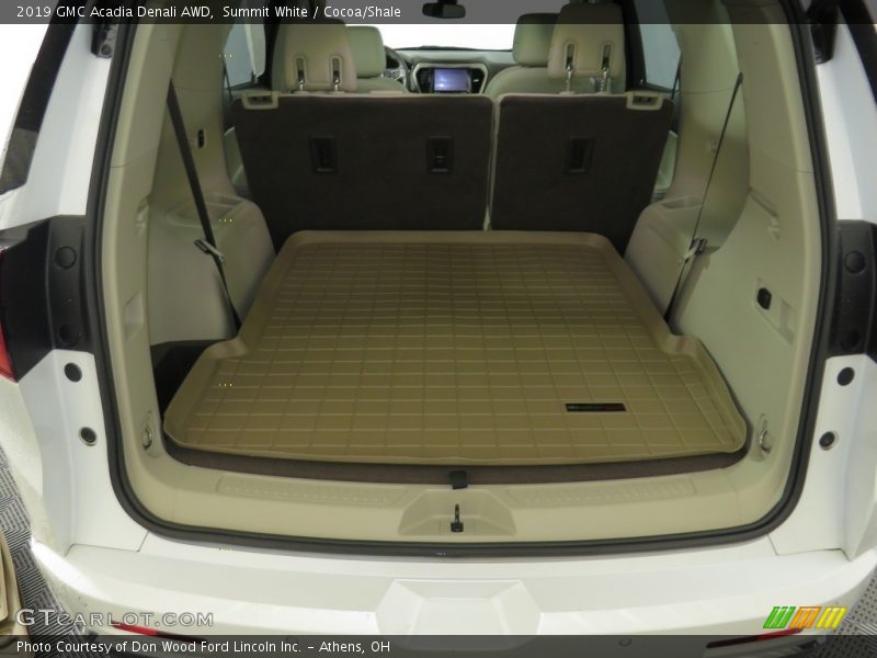 Summit White / Cocoa/Shale 2019 GMC Acadia Denali AWD