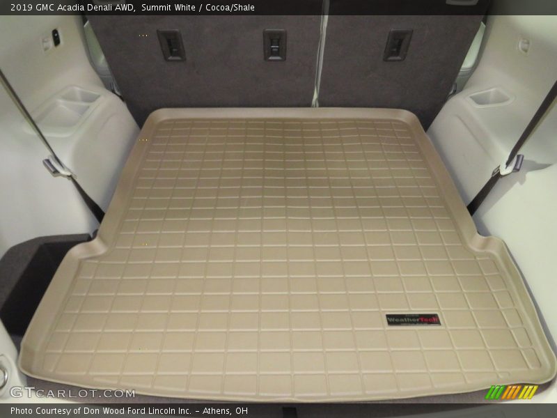 Summit White / Cocoa/Shale 2019 GMC Acadia Denali AWD