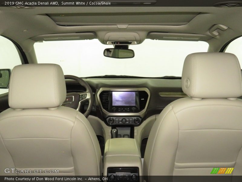 Summit White / Cocoa/Shale 2019 GMC Acadia Denali AWD