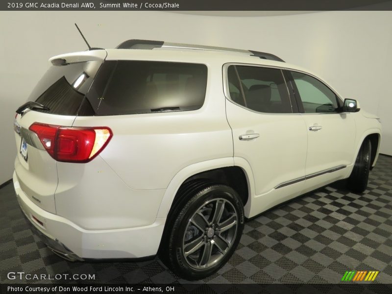 Summit White / Cocoa/Shale 2019 GMC Acadia Denali AWD