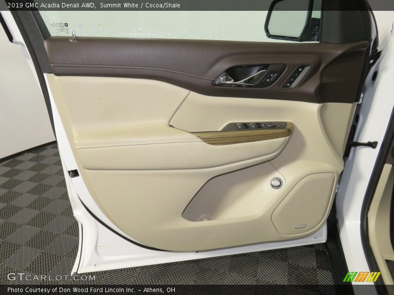 Summit White / Cocoa/Shale 2019 GMC Acadia Denali AWD