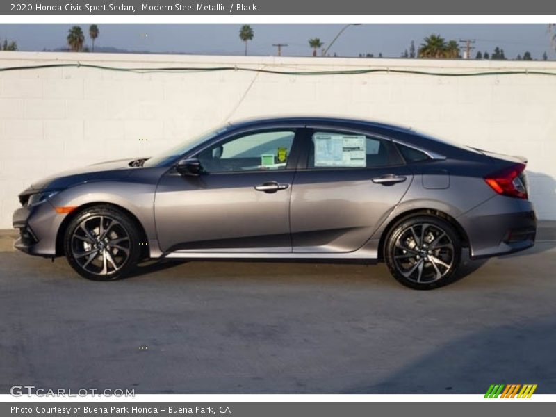 Modern Steel Metallic / Black 2020 Honda Civic Sport Sedan