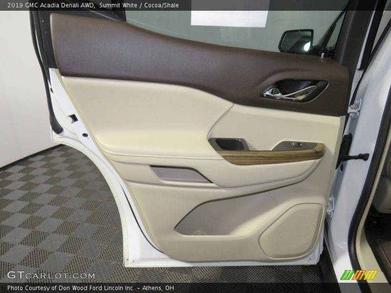 Summit White / Cocoa/Shale 2019 GMC Acadia Denali AWD