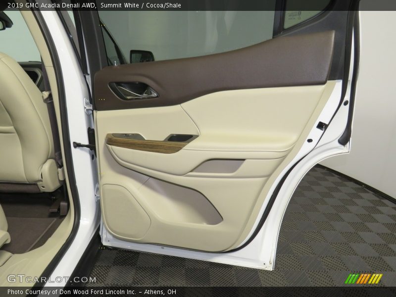 Summit White / Cocoa/Shale 2019 GMC Acadia Denali AWD
