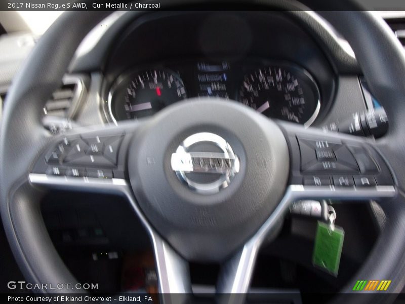 Gun Metallic / Charcoal 2017 Nissan Rogue S AWD