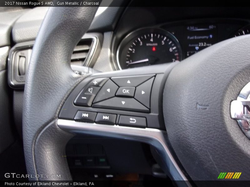 Gun Metallic / Charcoal 2017 Nissan Rogue S AWD