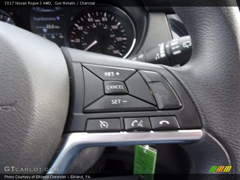 Gun Metallic / Charcoal 2017 Nissan Rogue S AWD