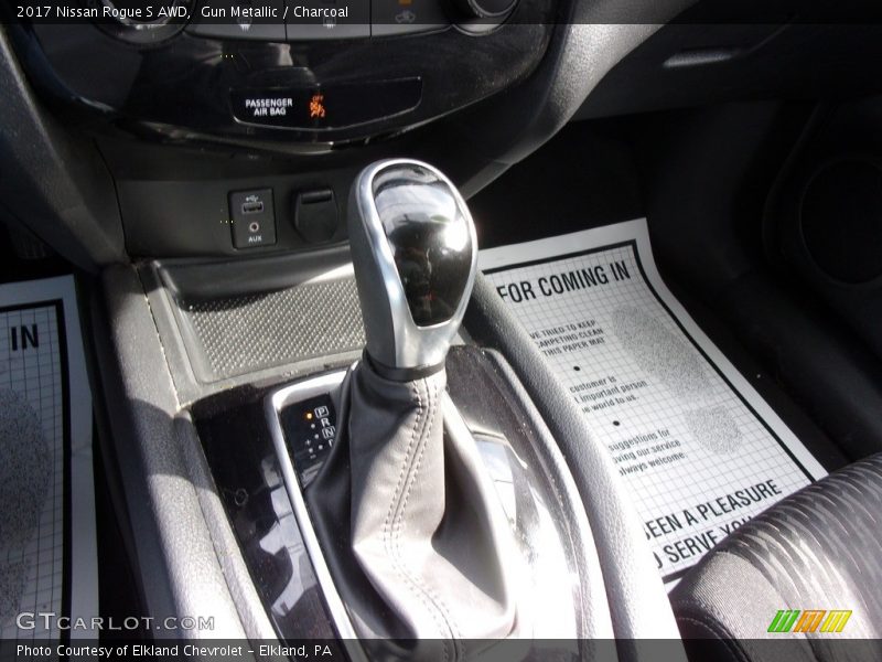 Gun Metallic / Charcoal 2017 Nissan Rogue S AWD