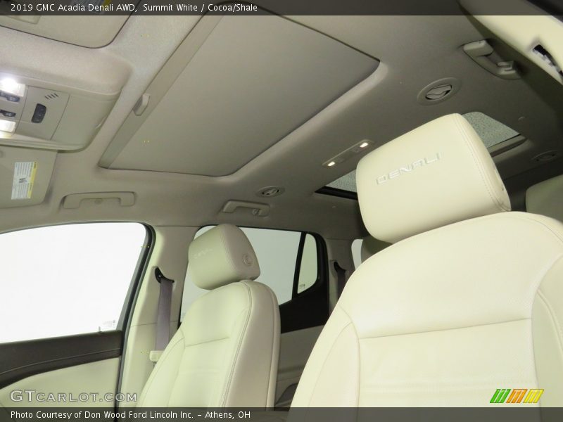 Summit White / Cocoa/Shale 2019 GMC Acadia Denali AWD