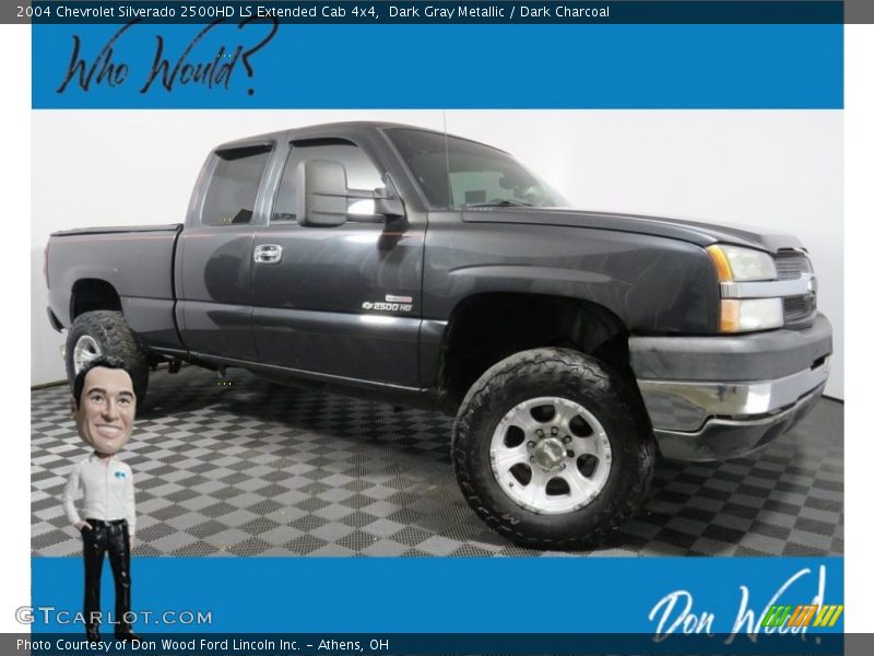 Dark Gray Metallic / Dark Charcoal 2004 Chevrolet Silverado 2500HD LS Extended Cab 4x4