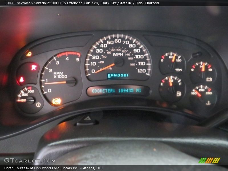 Dark Gray Metallic / Dark Charcoal 2004 Chevrolet Silverado 2500HD LS Extended Cab 4x4