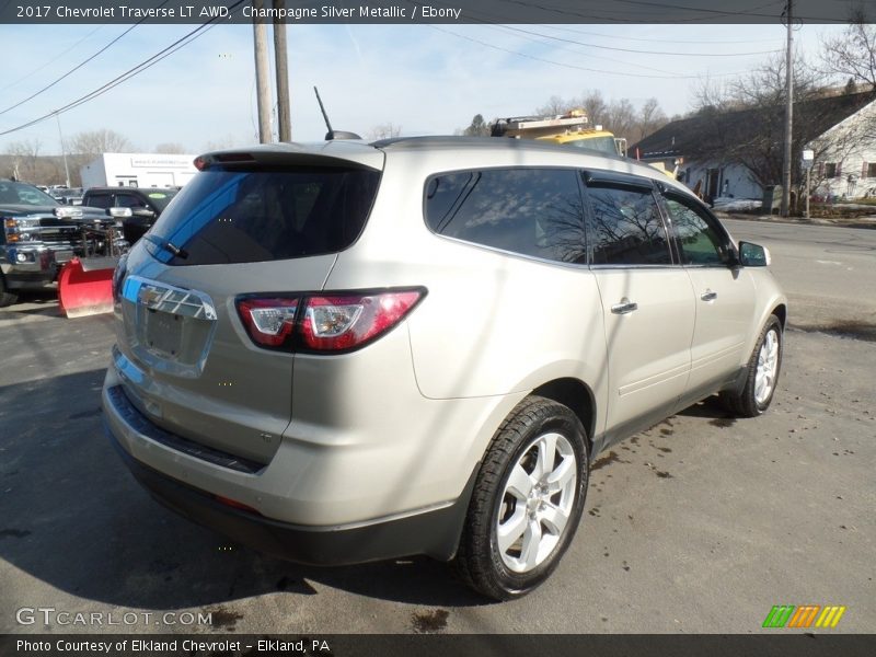 Champagne Silver Metallic / Ebony 2017 Chevrolet Traverse LT AWD