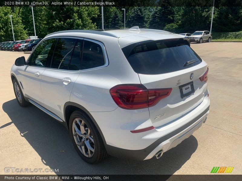 Alpine White / Canberra Beige/Black 2020 BMW X3 xDrive30i