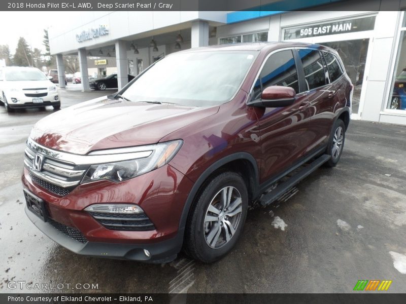 Deep Scarlet Pearl / Gray 2018 Honda Pilot EX-L AWD