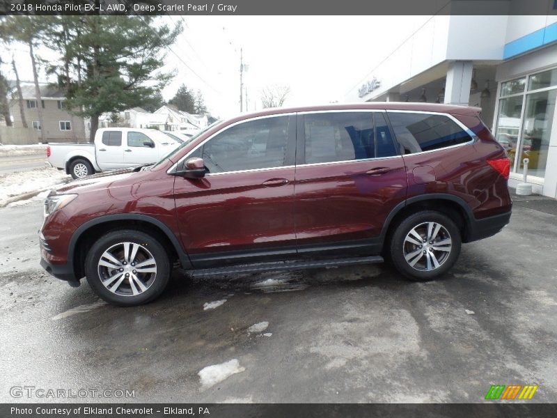 Deep Scarlet Pearl / Gray 2018 Honda Pilot EX-L AWD