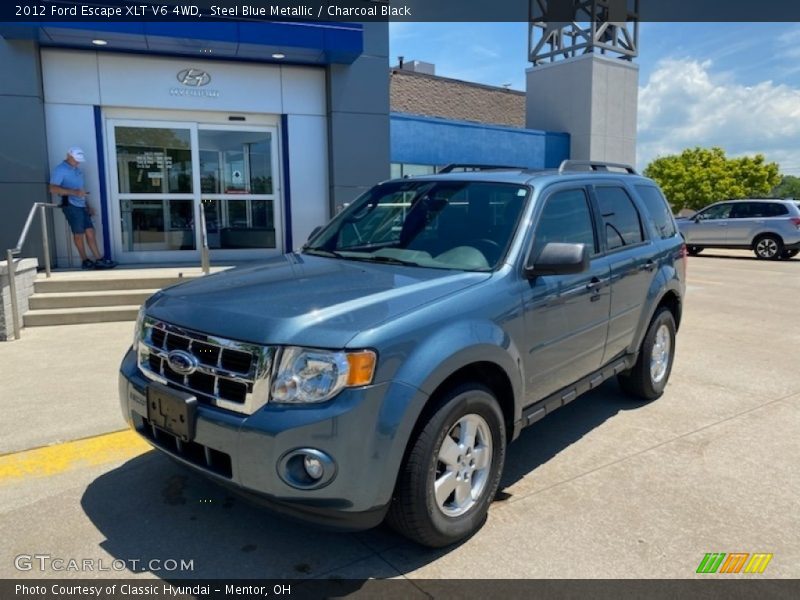 Steel Blue Metallic / Charcoal Black 2012 Ford Escape XLT V6 4WD
