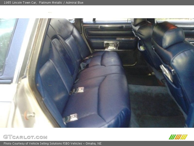 Rear Seat of 1985 Town Car 
