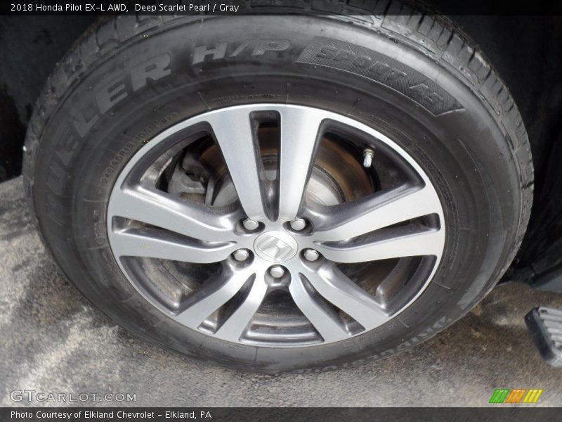 Deep Scarlet Pearl / Gray 2018 Honda Pilot EX-L AWD