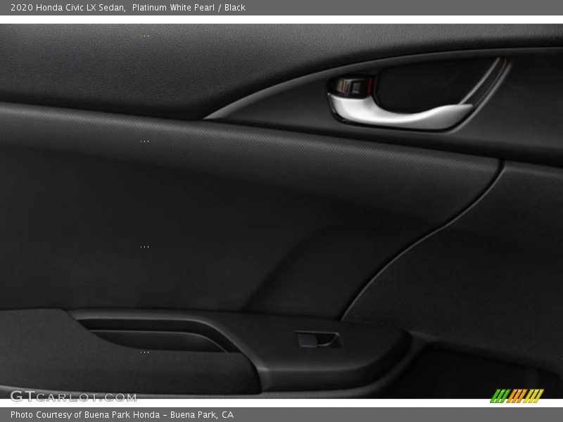Platinum White Pearl / Black 2020 Honda Civic LX Sedan
