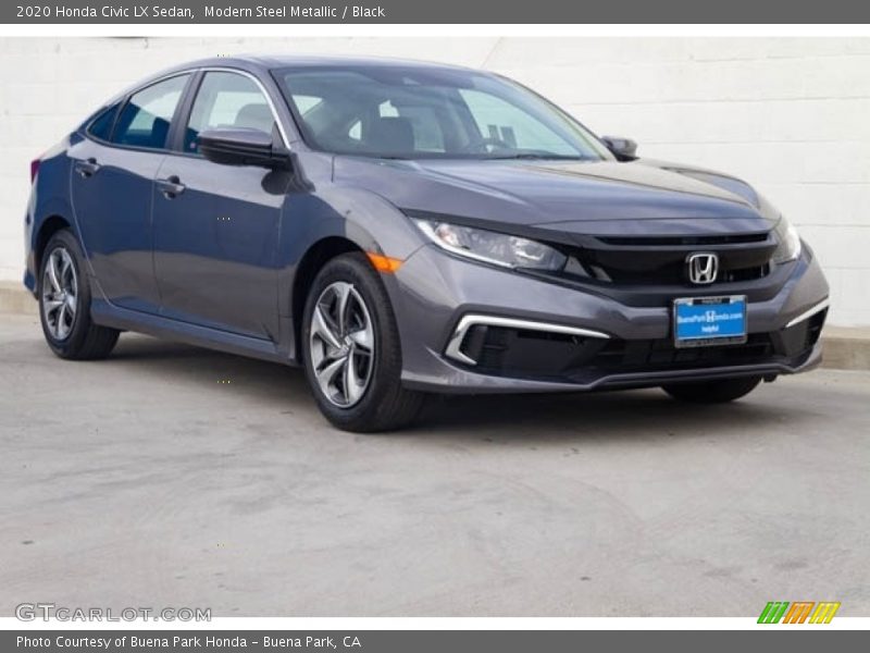 Modern Steel Metallic / Black 2020 Honda Civic LX Sedan