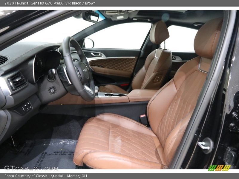  2020 Genesis G70 AWD Brown Interior