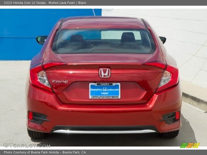 Molten Lava Pearl / Black 2020 Honda Civic LX Sedan