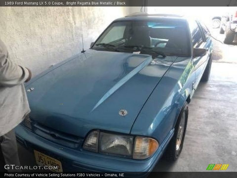 Bright Regatta Blue Metallic / Black 1989 Ford Mustang LX 5.0 Coupe