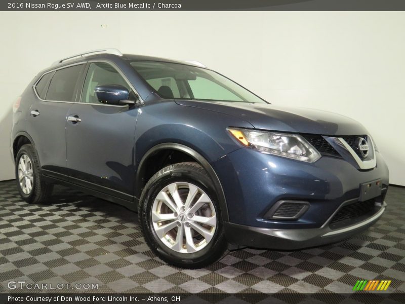 Arctic Blue Metallic / Charcoal 2016 Nissan Rogue SV AWD