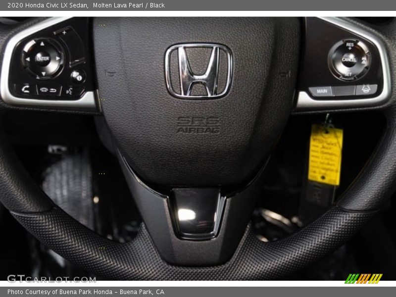 Molten Lava Pearl / Black 2020 Honda Civic LX Sedan