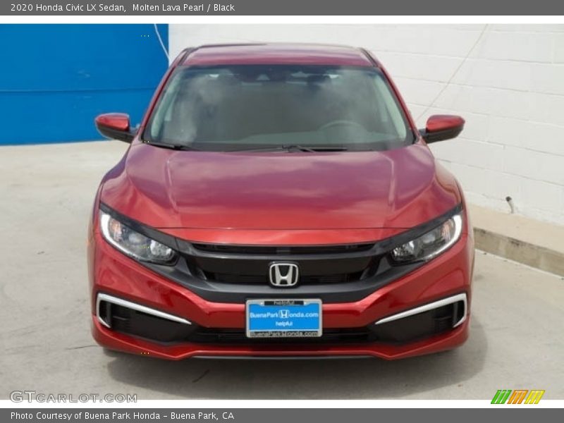 Molten Lava Pearl / Black 2020 Honda Civic LX Sedan